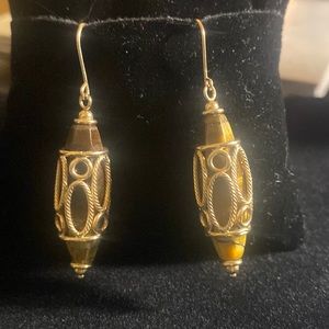 Milor 14k Tiger Eye Earrings